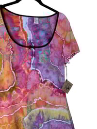 Image 5 of XL 90's Babydoll Mini Dress in Euphoria Geode Ice Dye