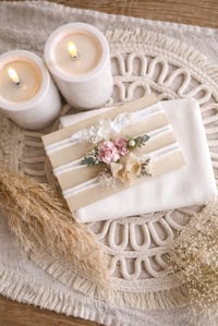 Image 1 of Wrap + bandeau blanc cassé