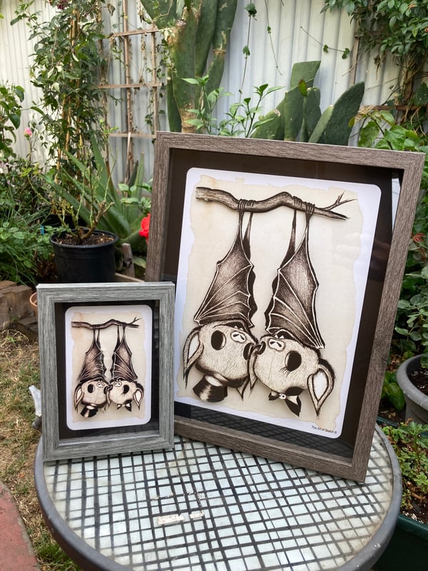 Image of "love Bats" Shadow Box