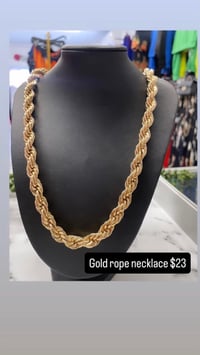 Gold rope necklace 