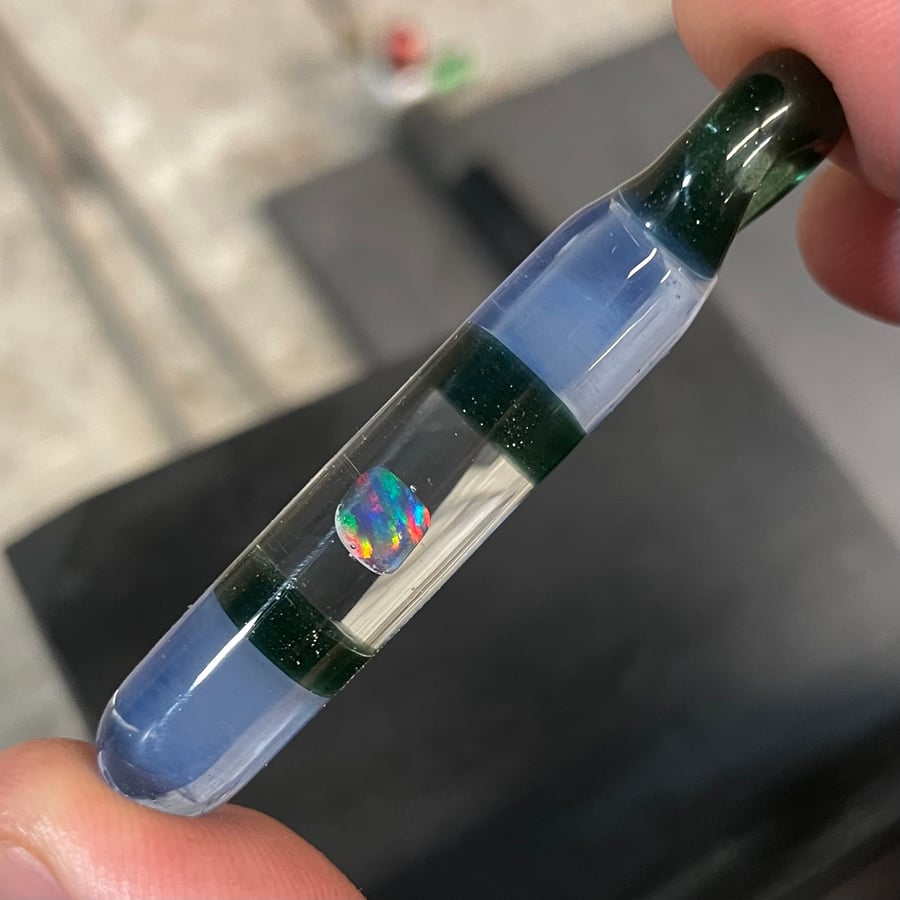 Image of Ether / Paparazzi Tumbled Opal Pendant 