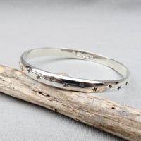 Image 2 of Chunky Star Bangle Handmade Sterling Silver