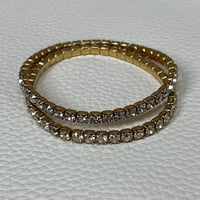 Image 3 of LA VIE PARISIENNE gold tone Swarovski crystal bracelets