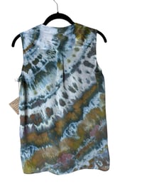 Image 8 of ♻️ UPCYCLED XS Silk Top in Earthy Agate Ice Dye