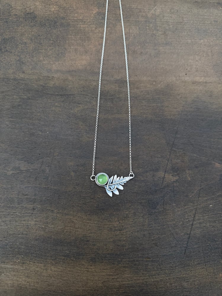 Image of Licorice Fern Serpentine Integrated Necklace