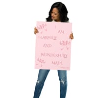 Image 3 of Psalms 139:14 I Am Fearfully And Wonderfully Made Pink With Bows Poster