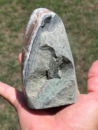 Image 3 of Amethyst Base Cut With Polished Agate #2496