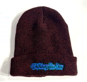 Image of WBC Heritage Beanie in Antique Burgundy and Antique Moss Green