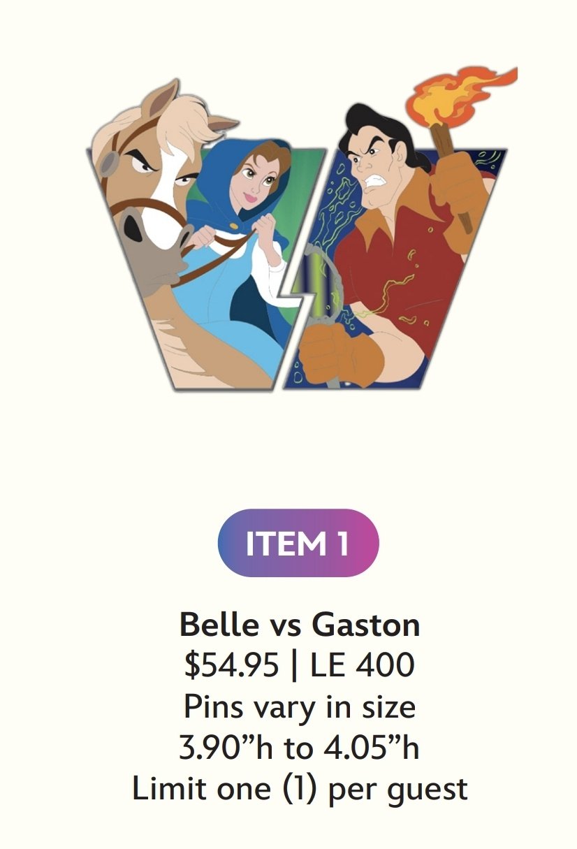 Image of Belle disney Heroes vs. villains wdi le 400 pin 