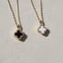 b & w double sided clover necklace Image 2