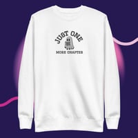 Image 1 of Just one more chapter reading ghost embroidery Unisex Premium Sweatshirt