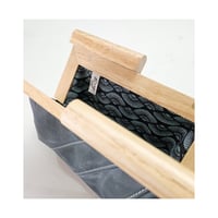 Image 3 of *NEW* Denim Leather & Timber Clutch