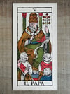 Le Pape. Grande carte du tarot de Marseille, 1963, 37x20cm, vintage italien