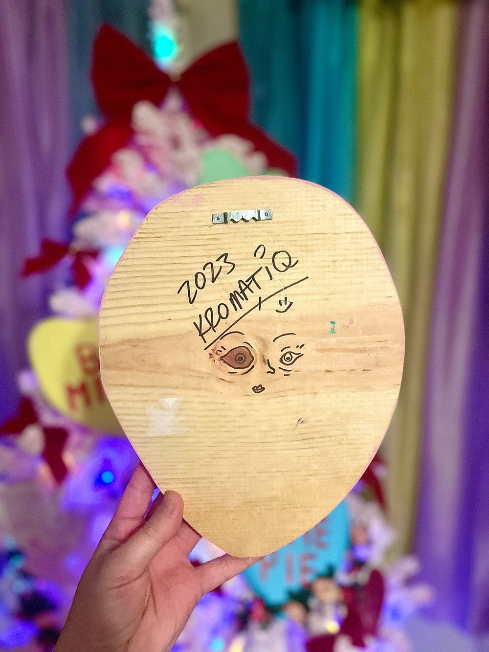 Image of Hand Cut ~ Hand Painted Pastel Wood Jason Mask