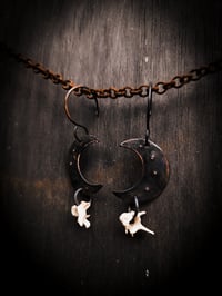 Image 1 of stippled moon dangles