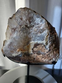 Image 4 of 12.7lb Agate XL Rough Edge Geode Crystal with Custom Stand 