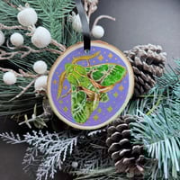 Image 4 of Moth Hand-Painted Wood Ornaments