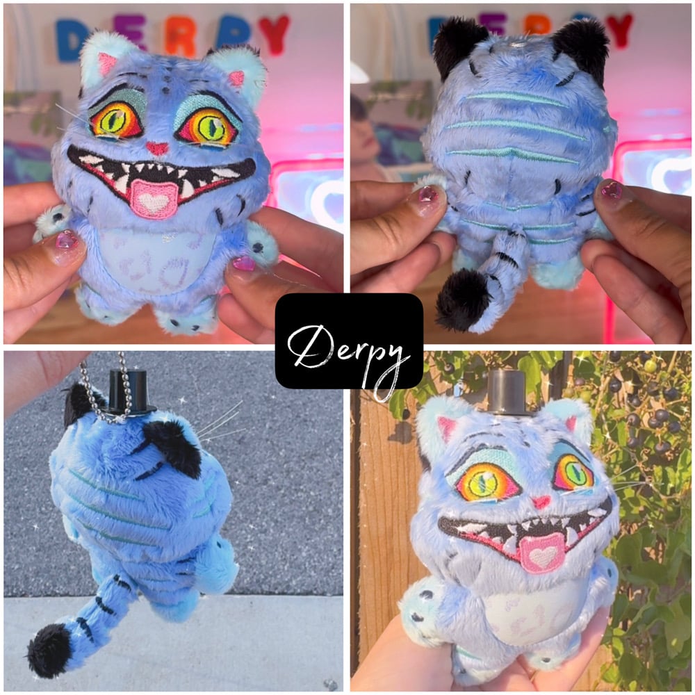 Image of Derpy Tiger Plushie Keychain - PRE-ORDER