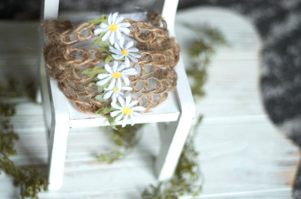 Image of Daisy pillow/ headband set