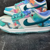 Image 8 of NIKE FUTURA LABORATORIES X DUNK LOW OG QS SB BLEACHED AQUA MENS SHOES SIZE 9.5 NEW