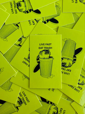 Image of Live Fast Eat Trash Sticker