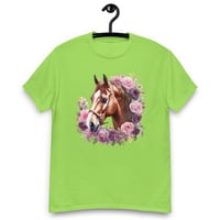 Image 6 of Unisex classic tee, Floral Majesty Horse Equestrian Tee