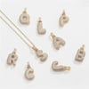 Gold cubic letter necklace 
