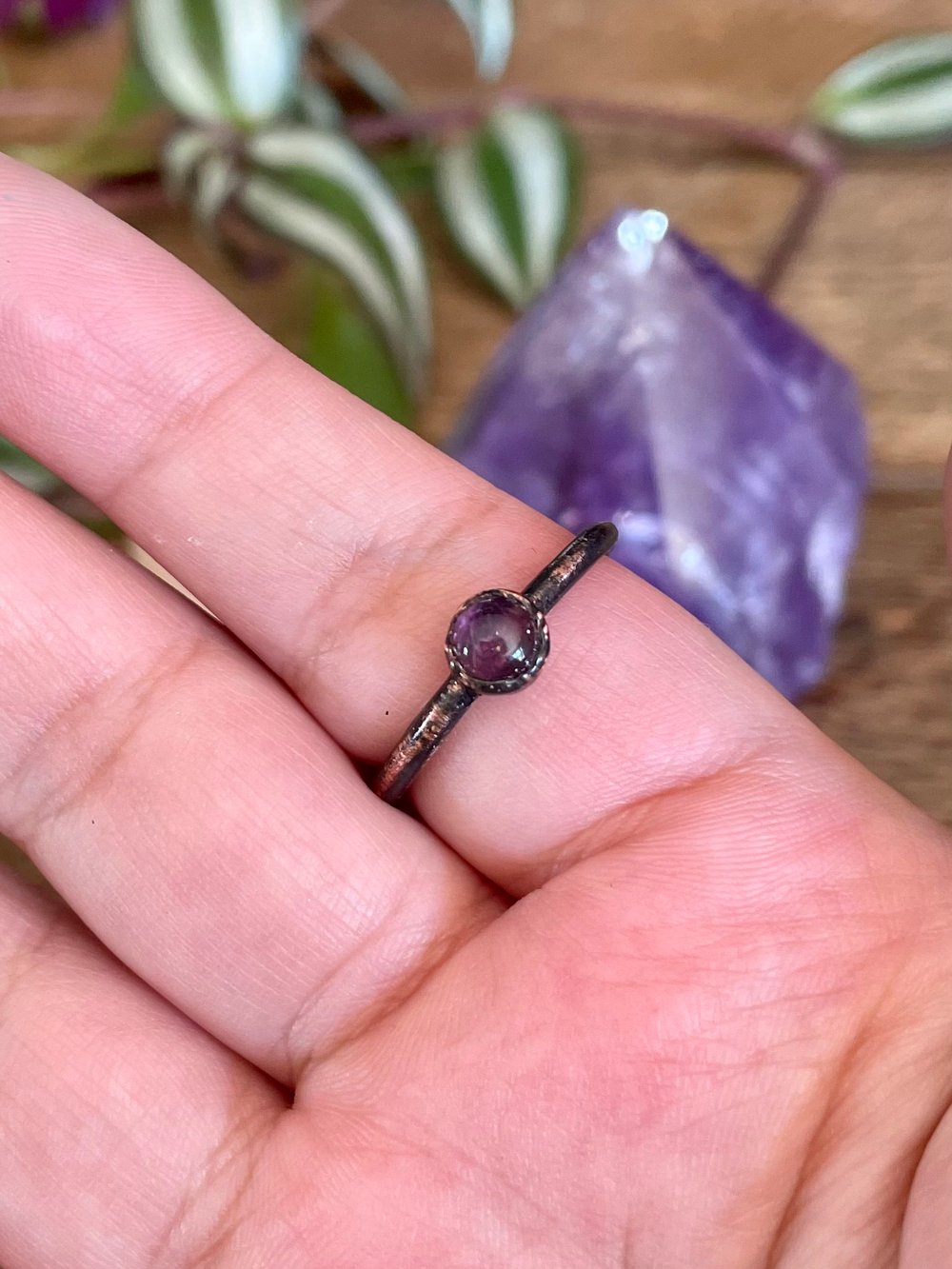 Amethyst Stacker Ring | Size 6.5