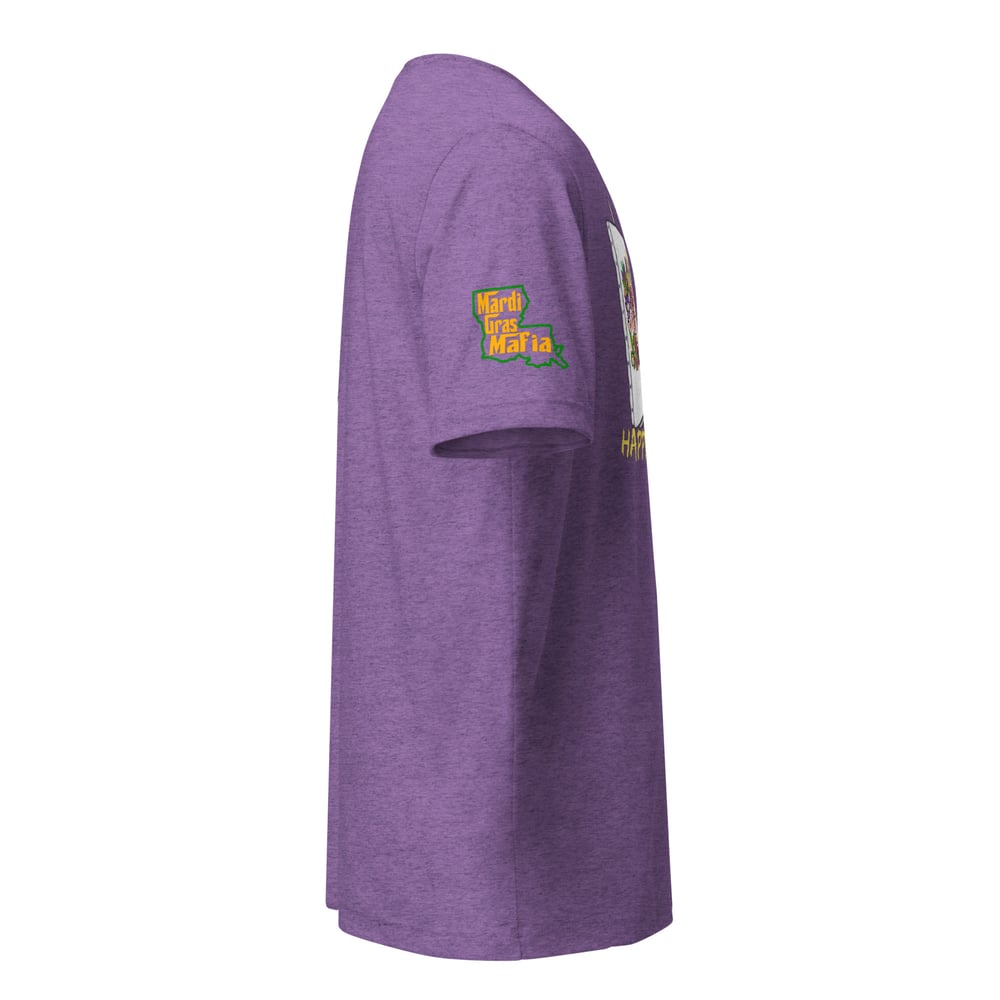 Image of Happy Mardi Gras From Bob Ross, Short sleeve t-shirt