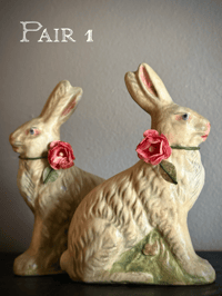 Image 2 of Chalkware Rabbit Pair (2 options)