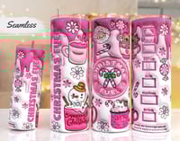 3D Puff  Christmas Fuel Tumbler