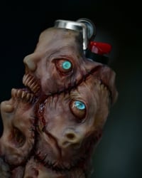 Image 12 of Face Off collectible Bic lighter sleeve, glow in the dark,  original sculpt, functional art OOAK