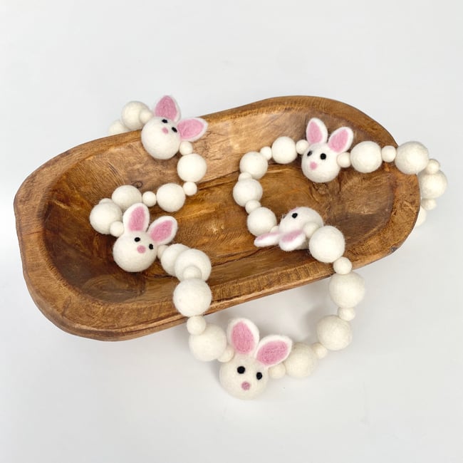 Ivory Bunny Garland