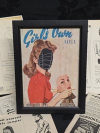 Image 1 of 1945 War time The Girls Own - faceless with real preserved spider web - NOVEMBER