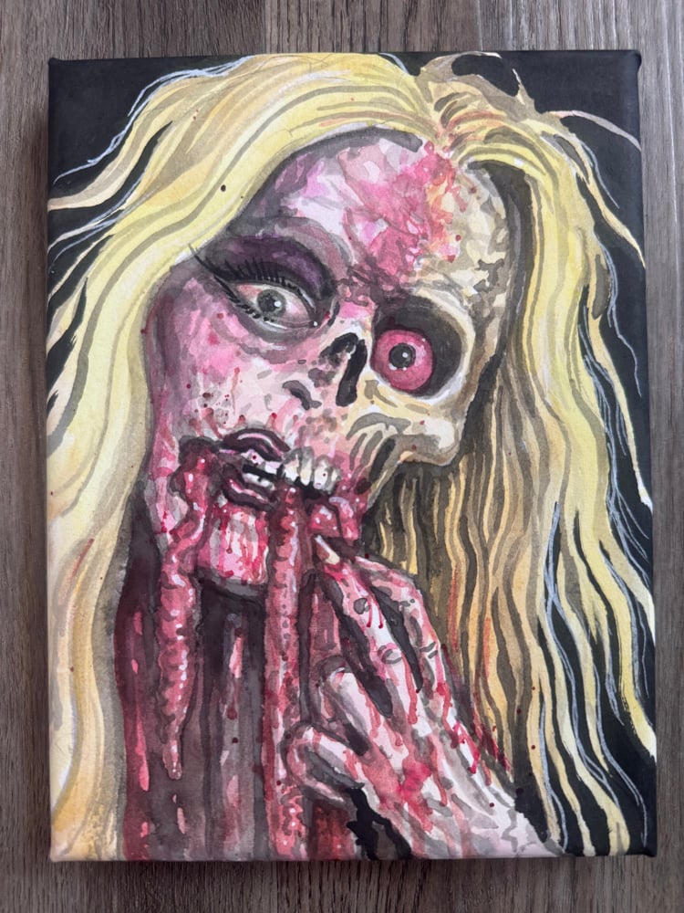 Image of Tim Lehi “She Chews Guts” Painting