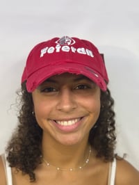 Image 2 of Trinidad 🇹🇹 vintage dad hat w/side heartbeat white font 