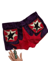early 70s glam velvet hot pants shorts