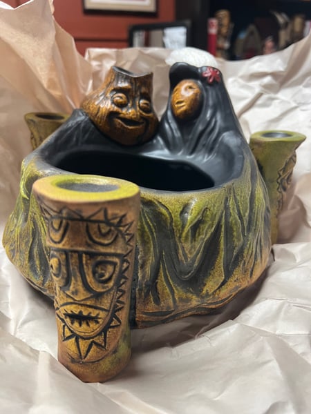 Image of LE 150 “I Lava You” Tiki Bowl 2018 By Tiki Diablo & Tahiti Gil  #147/150
