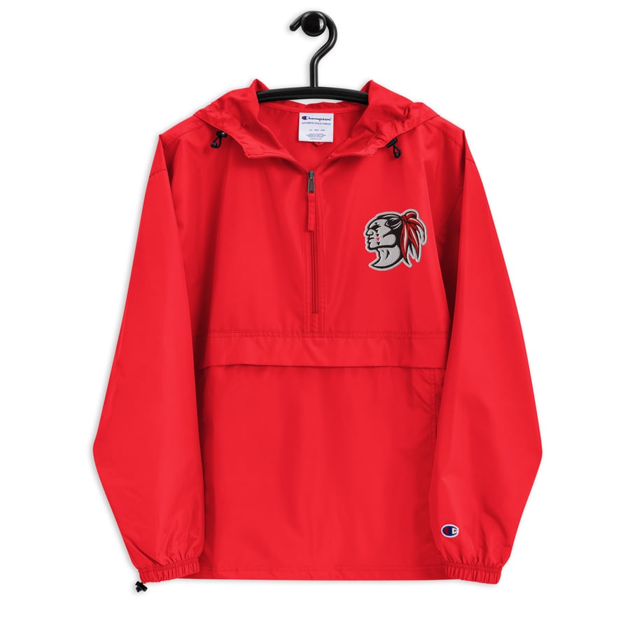 Image of Kahuku logo embroidered champion packable jacket