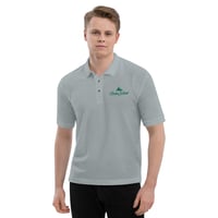 Image 2 of Men's Premium Polo with Grier logo in green embroidery