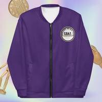 Image 1 of C.O.A.T. Brothers Unisex Purple Logo Bomber Jacket