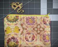 Image 4 of Chinese Tang Dynasty Yellow Zippered Clutch Purse 