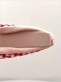 Image 4 of Fashionable Diamond Shape Red and White Plaid Hairband 