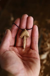 Image 2 of Oak wood Magic Mushroom Pendant-