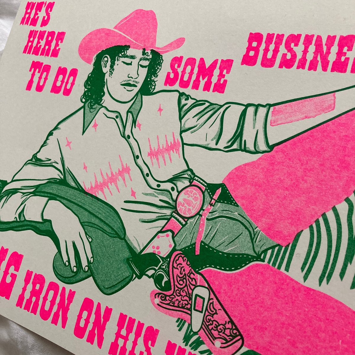 Image of 'Big Iron' Riso Print