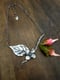 Image of Dogwood Flower Leaf Branch Necklace Handmade Chain