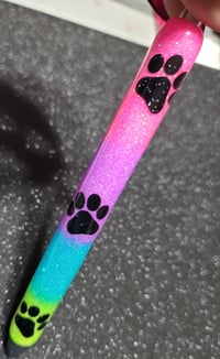 Image 1 of Colorful Glitter Paw Print Pen