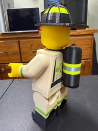 Image 4 of 3D Printed 8” Fireman Mega Brickman