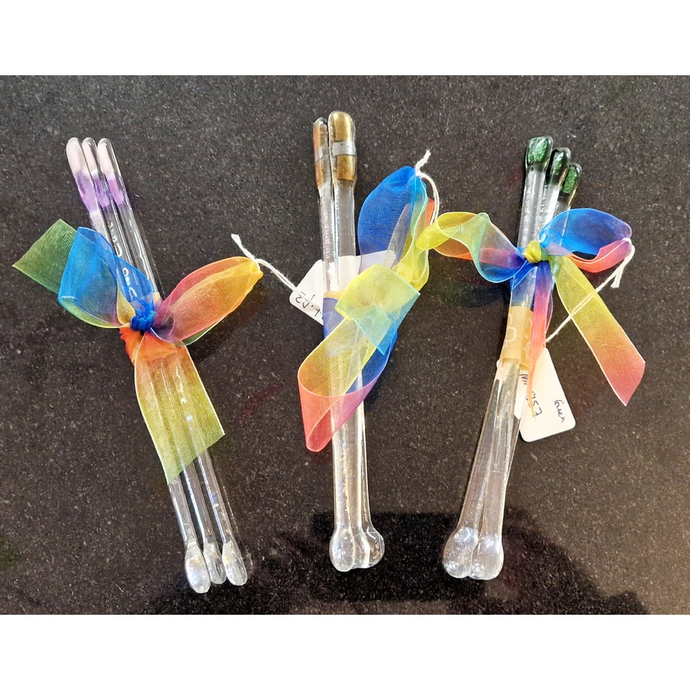 Image of Fused Glass Swizzle Sticks