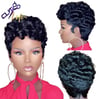 The Cut Life Human Short Curly Bob Pixie Wig